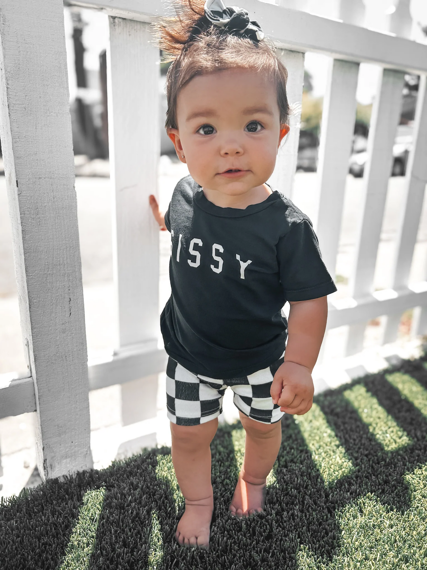 Checkered Bike Shorts
