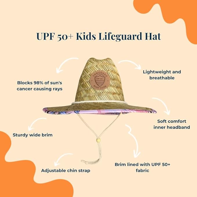 Little Straw Lifeguard Hat - Island