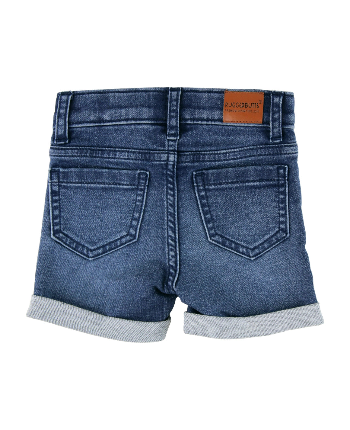 Boys Medium Wash Denim Stretch Shorts