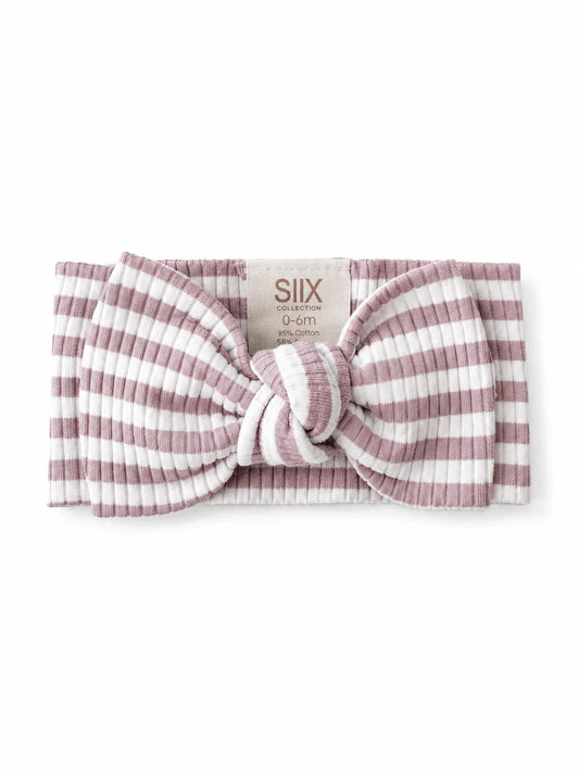 Stripe Ribbed Bow