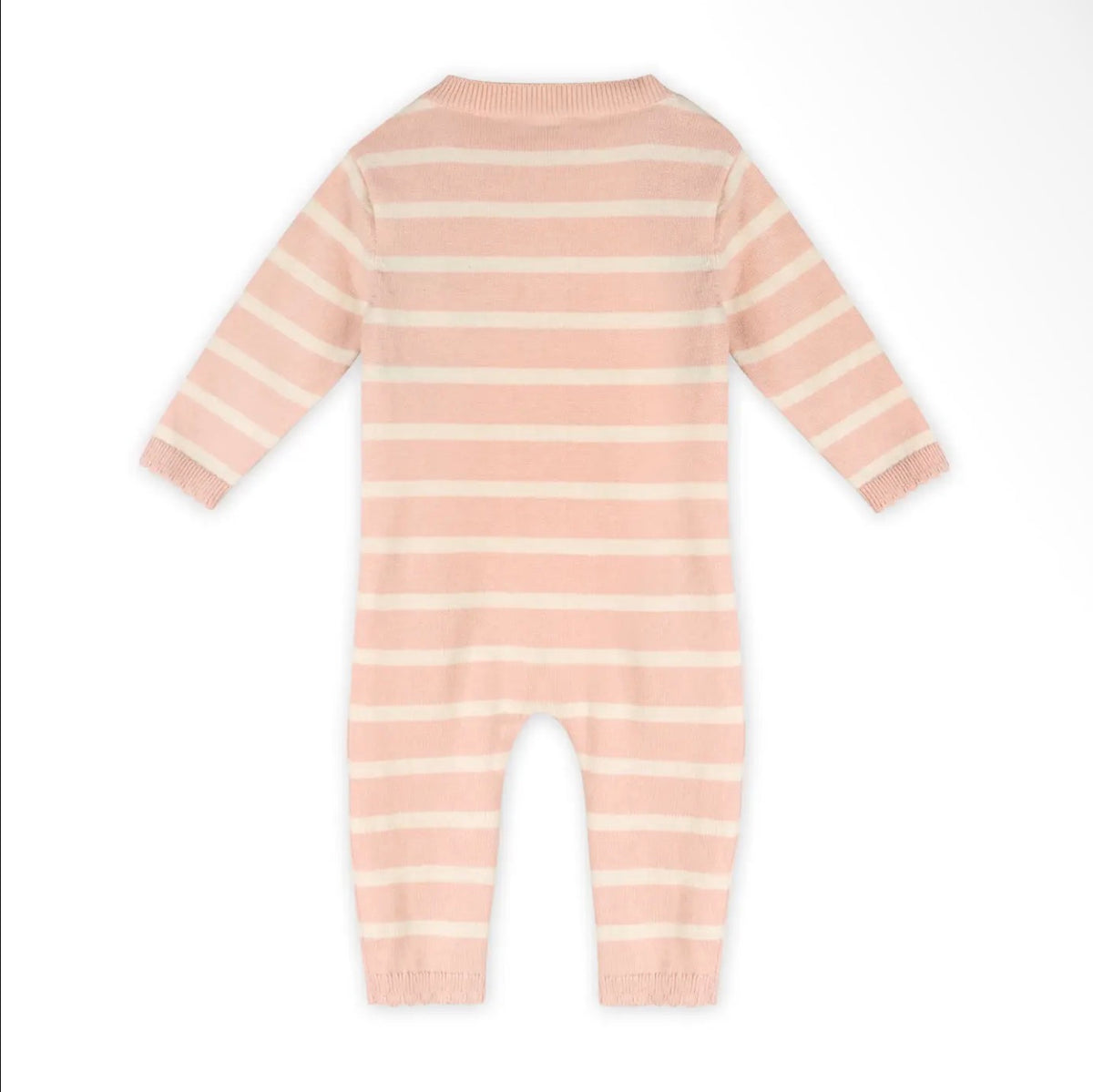 Ocean Embroidered Knit Baby Jumpsuit