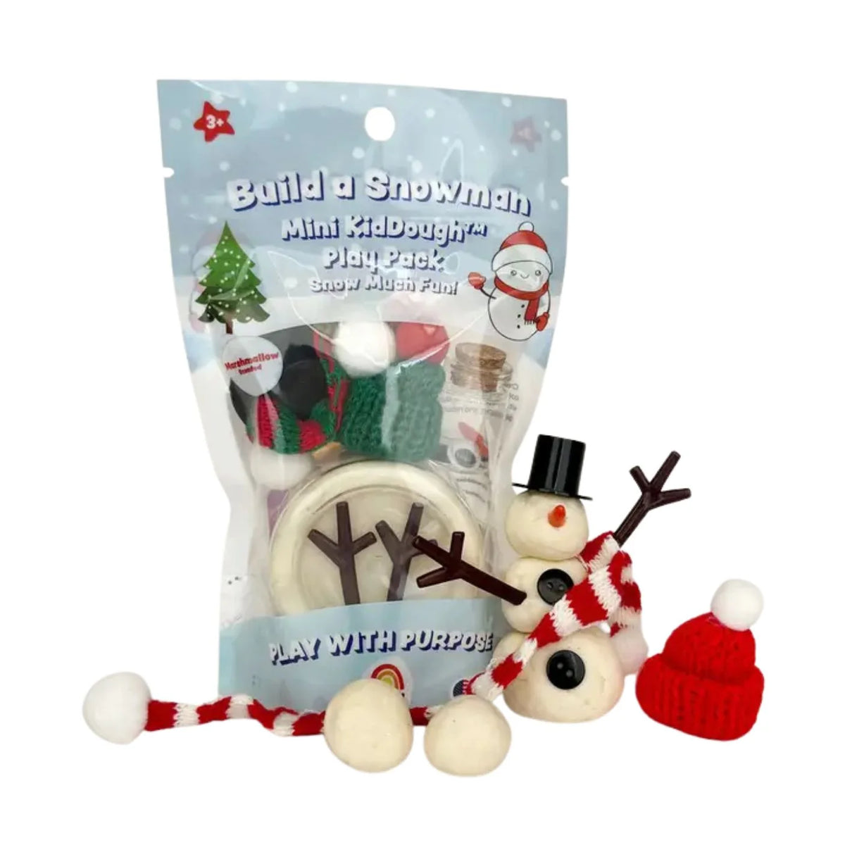 Build a Snowman Mini KidDough Play Pack