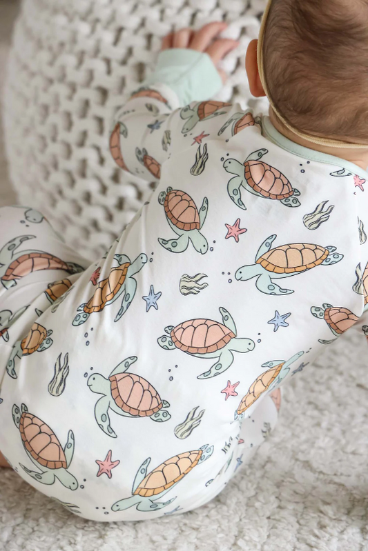 Turtley Rad Bamboo Zip Romper