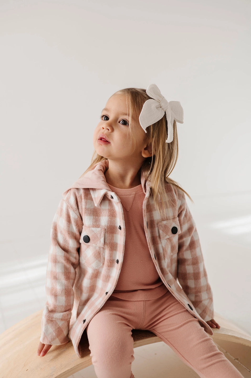 Hooded Shacket - Misty Rose