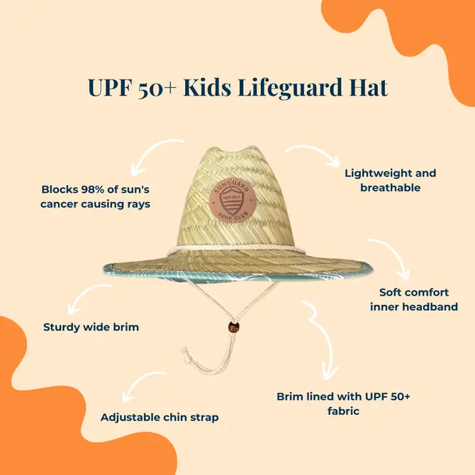 Little Straw Lifeguard Hat - Banana Leaves
