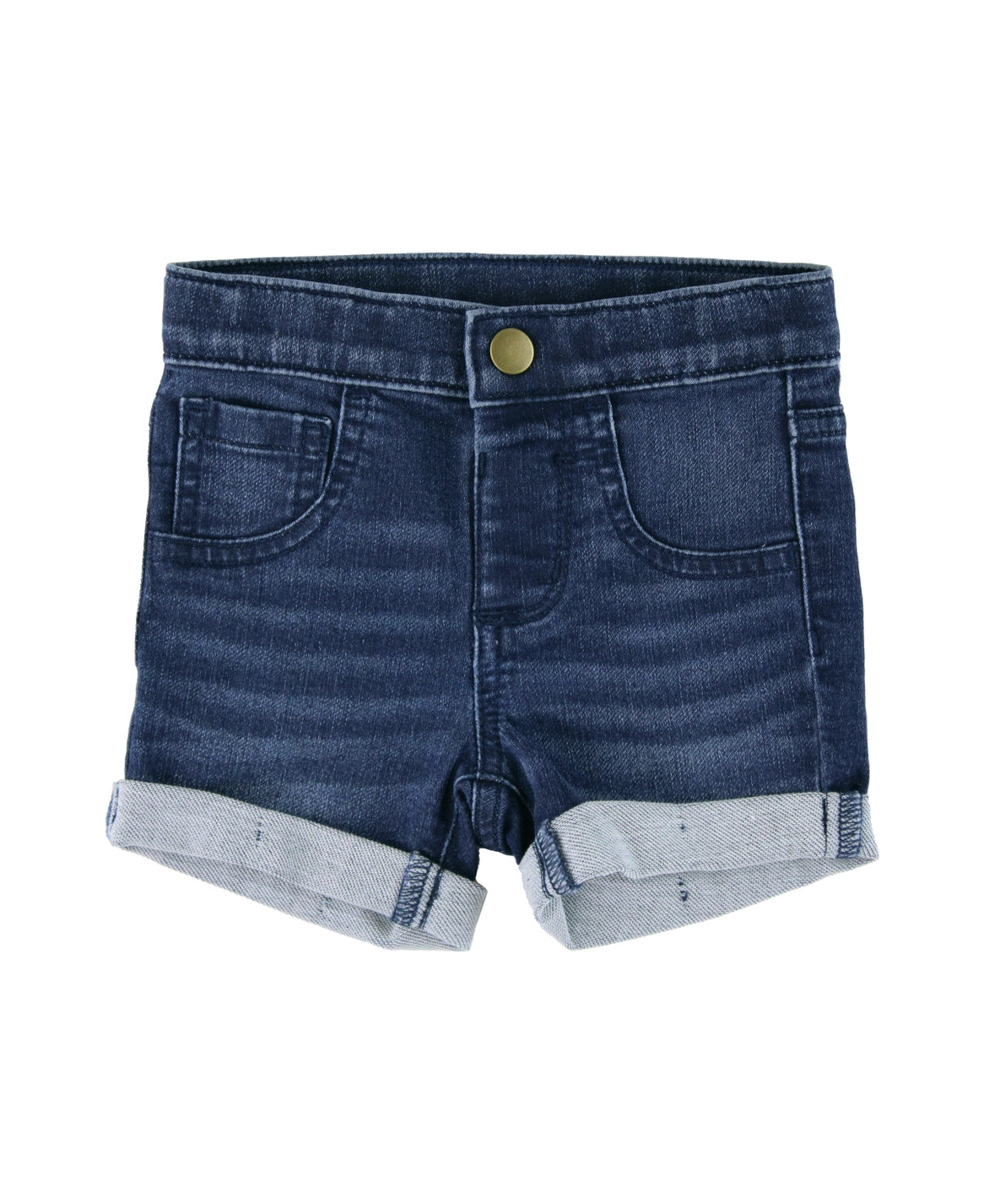 Girls Medium Wash Denim Stretch Shorts
