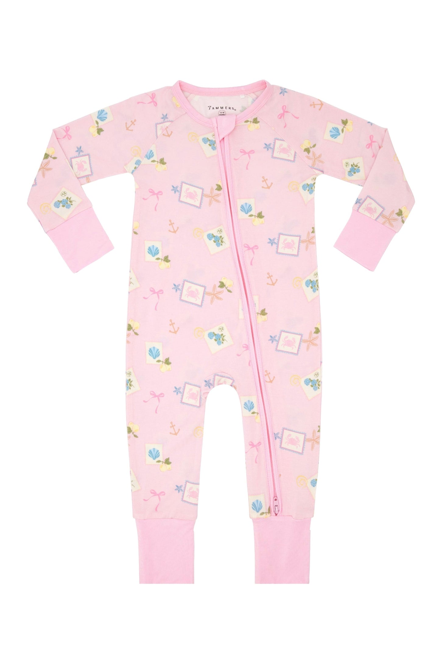 Little Coastal Love Notes Zipper Romper