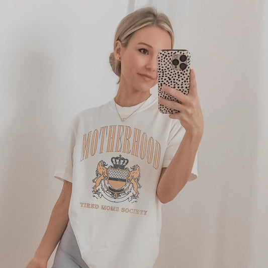 Motherhood Graphic Tee | Tired Moms Society Shirt