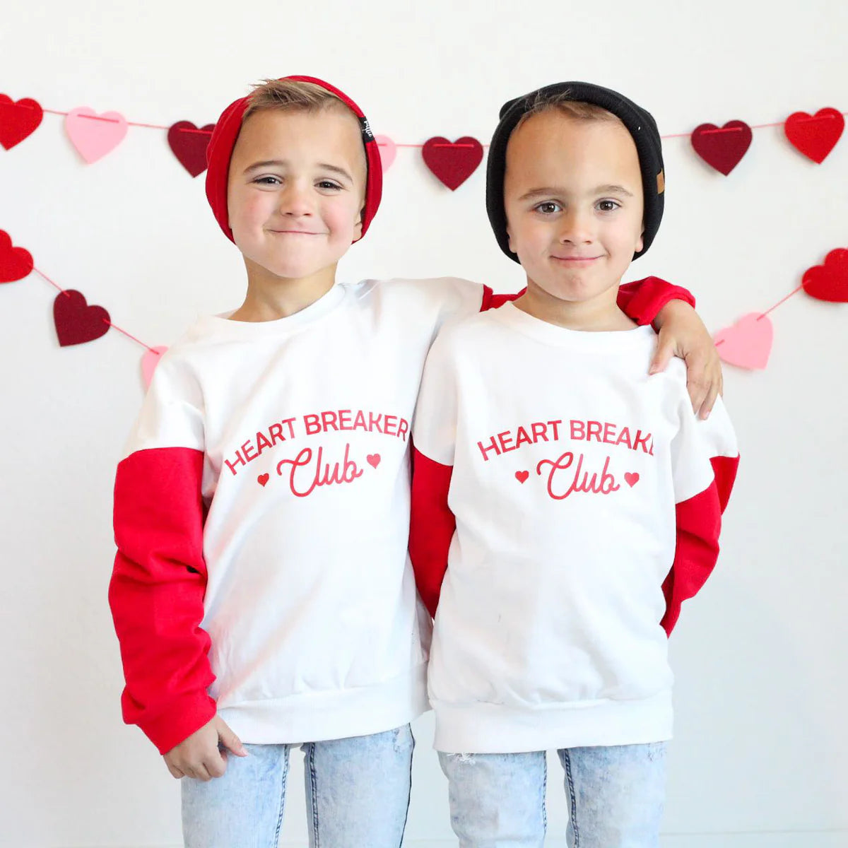 Heart Breaker Club Color Block Crewneck