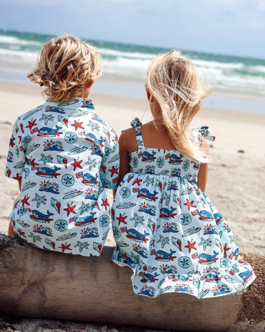 Coastal Americana Smocked Dress