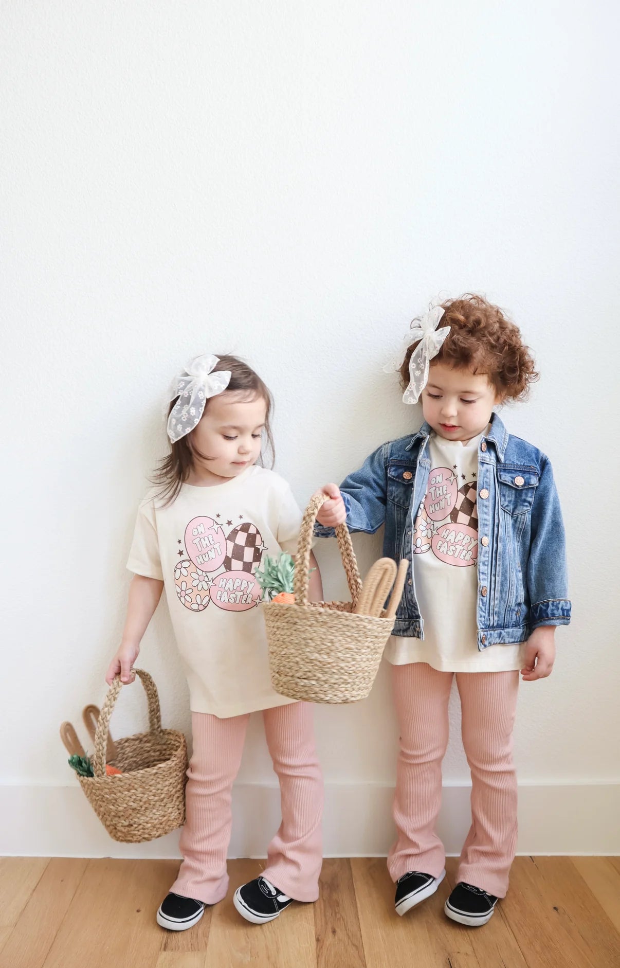 On the Hunt Easter Graphic Tee - Pink