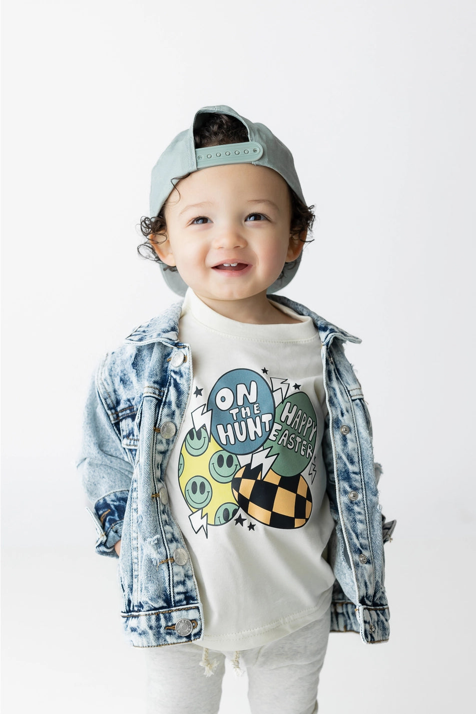 On the Hunt Easter Graphic Tee - Green