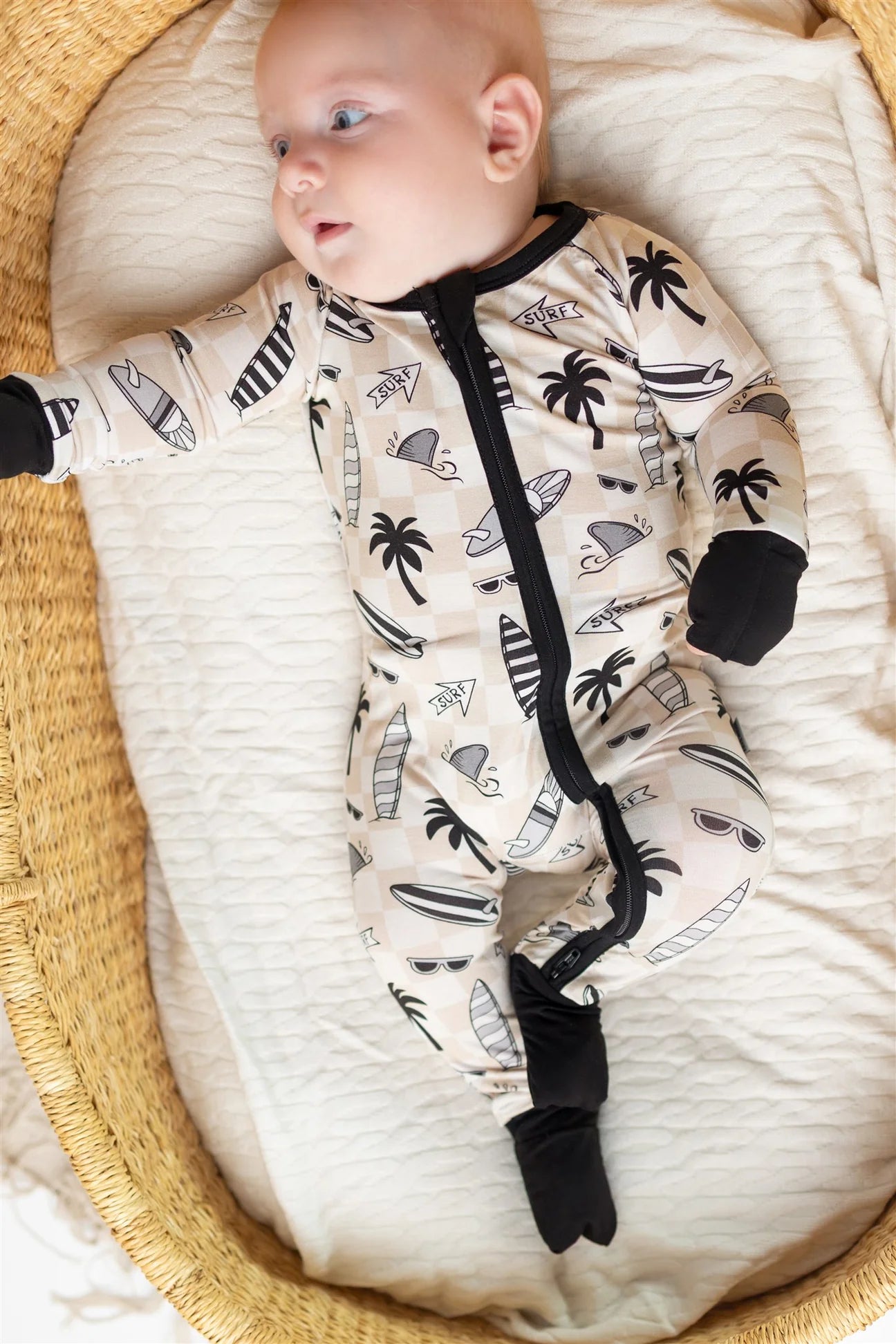 Checkered Surf Bamboo Zippy
