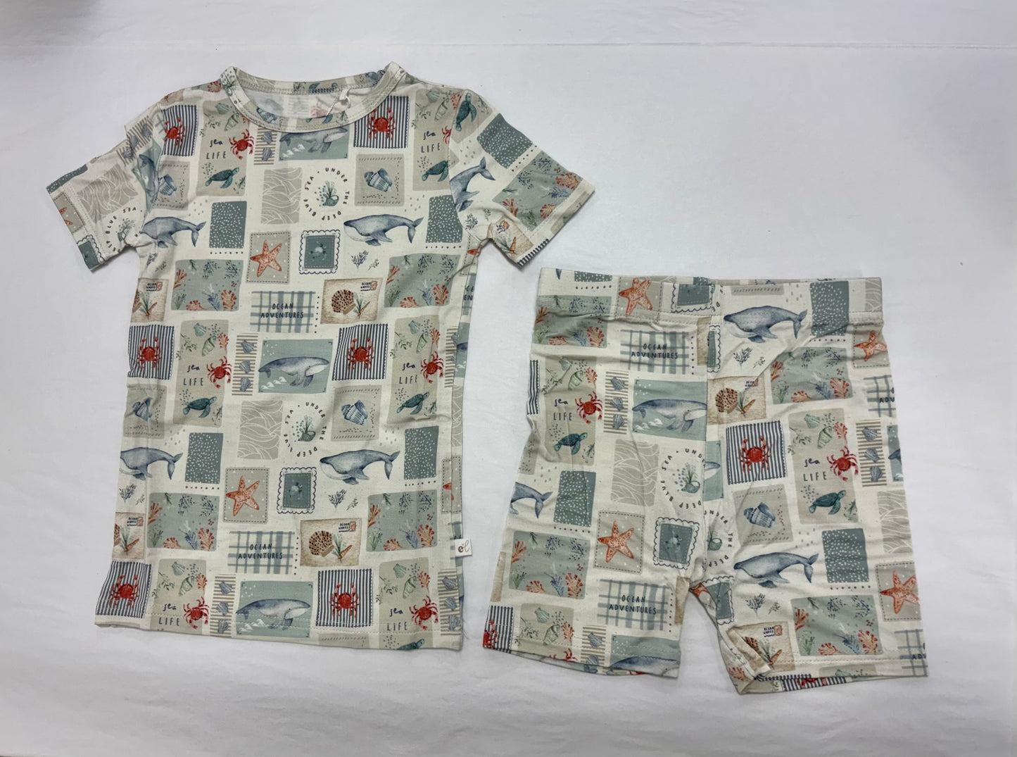 Bamboo Two Piece Sea Life PJ Set
