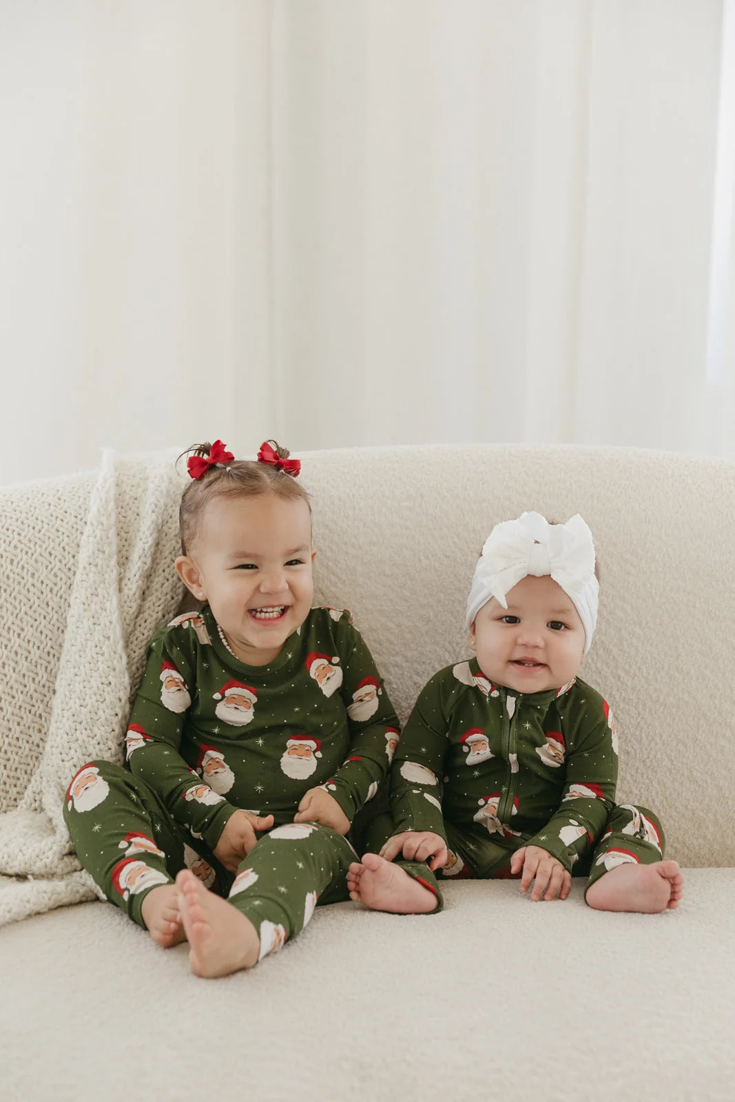Santa Bamboo Zipper Pajamas