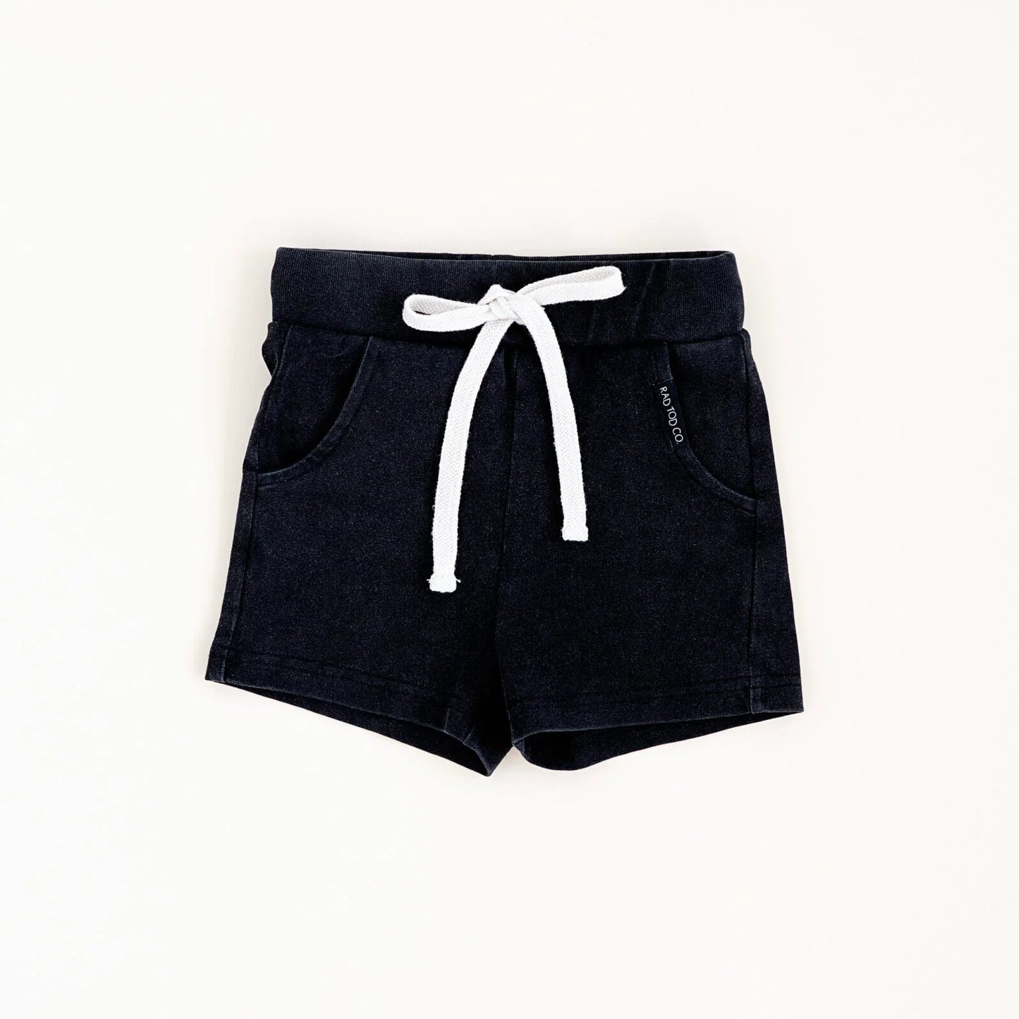 Acid Wash Shorts - Black