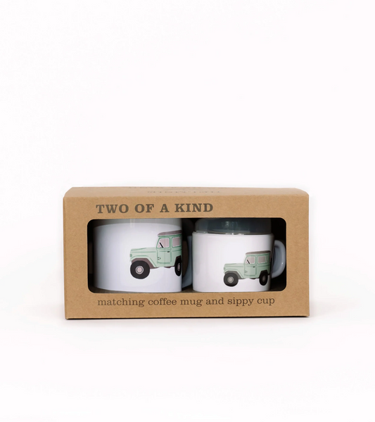 Two Of A Kind Cup Set - Vintage Truck