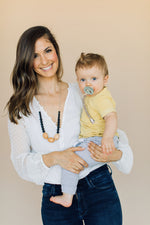 The Austin Teething Necklace - Black