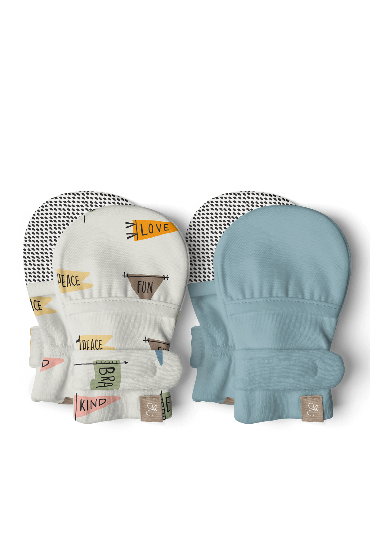 Stay On 2 Pack Baby Mitts Affirmations