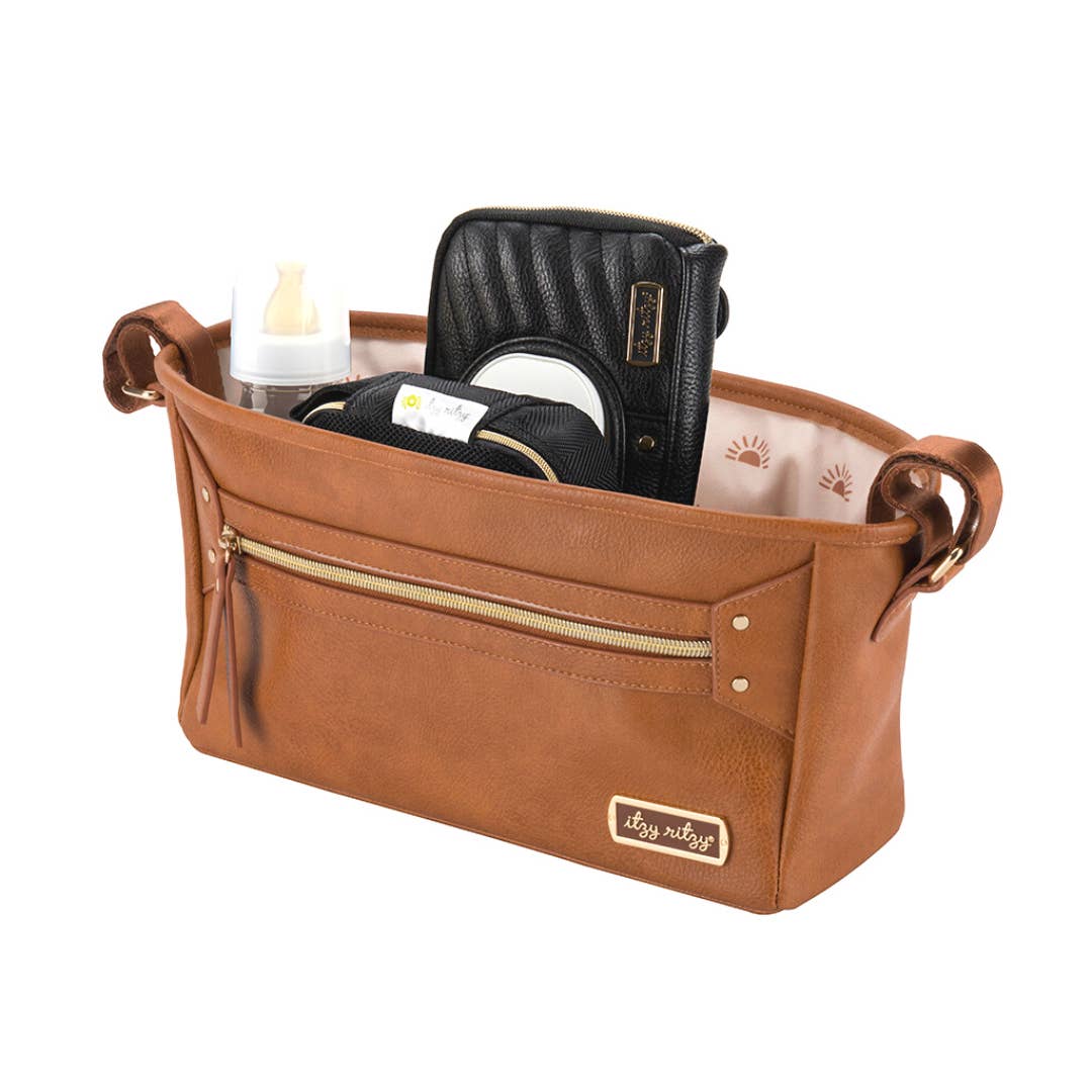 Stroller Caddy - Cognac