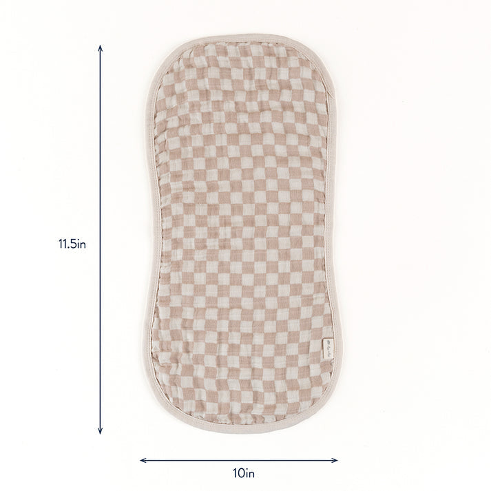 Burp Cloths 2-Pack - Toast Checkerboard