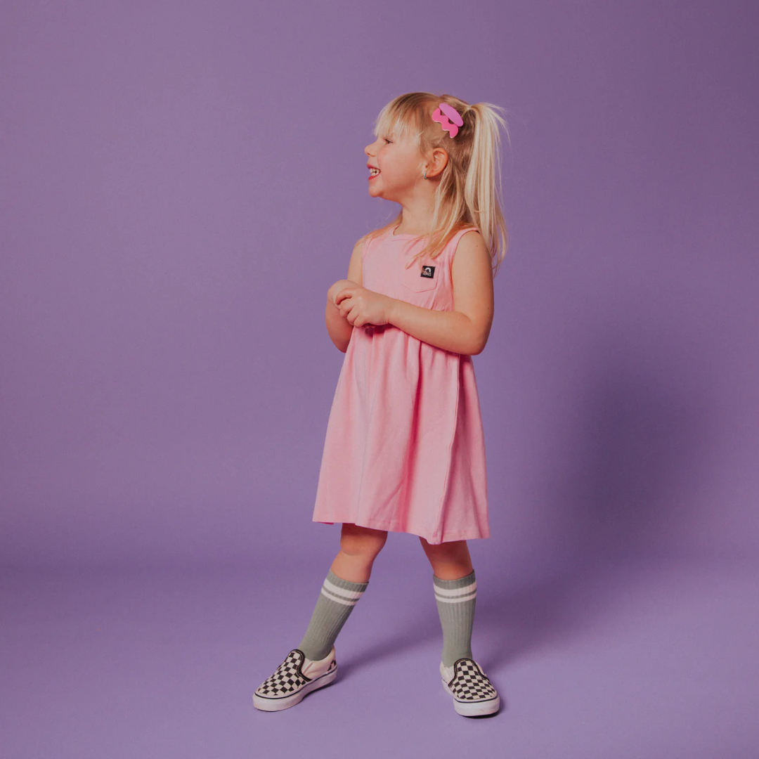 Essentials Tank with Chest Pocket Dress - Light Pink