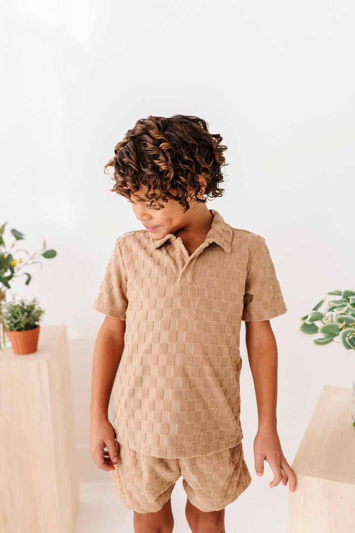 Sand Check Terry Set