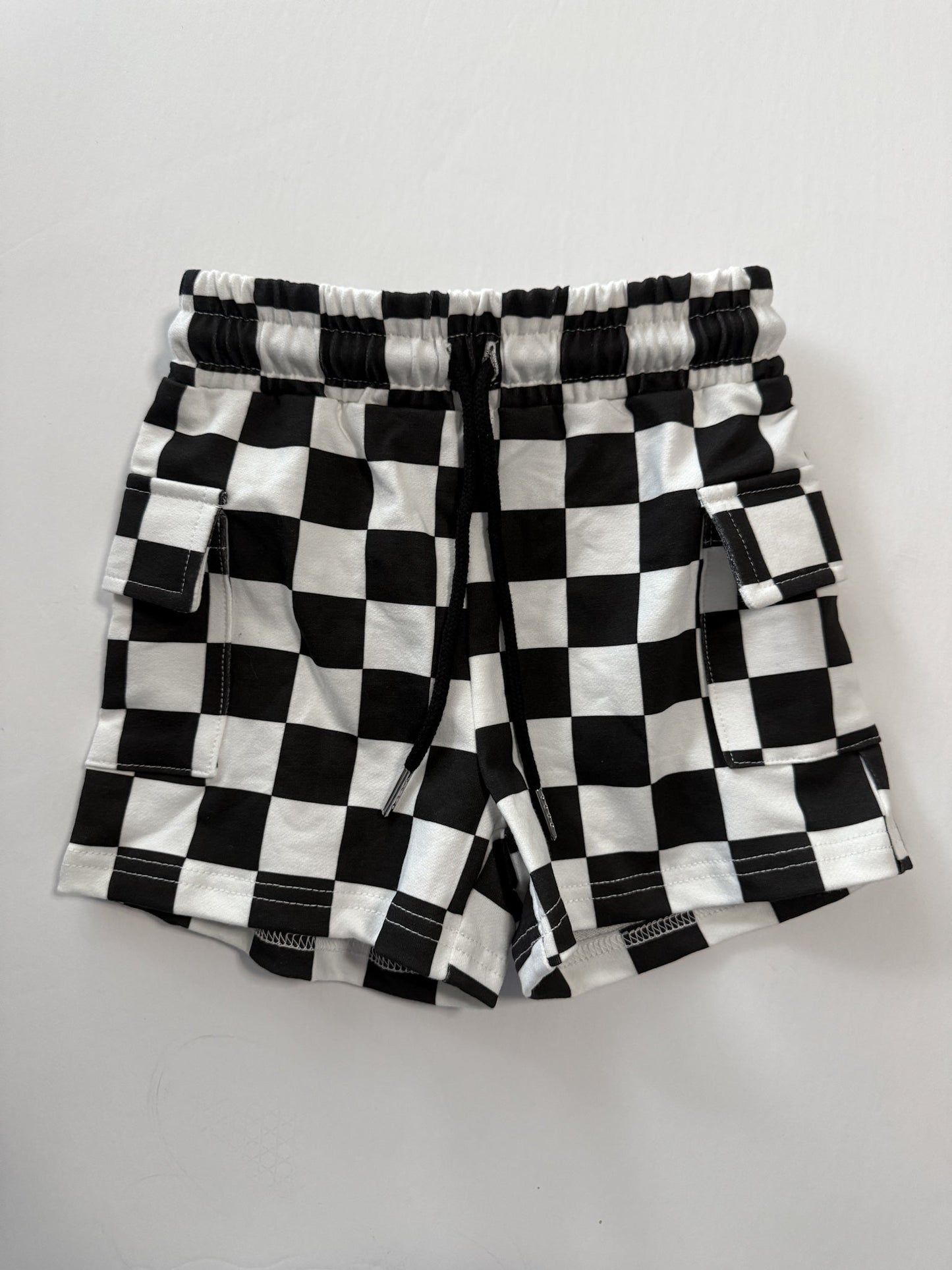Checkered Cargo Shorts