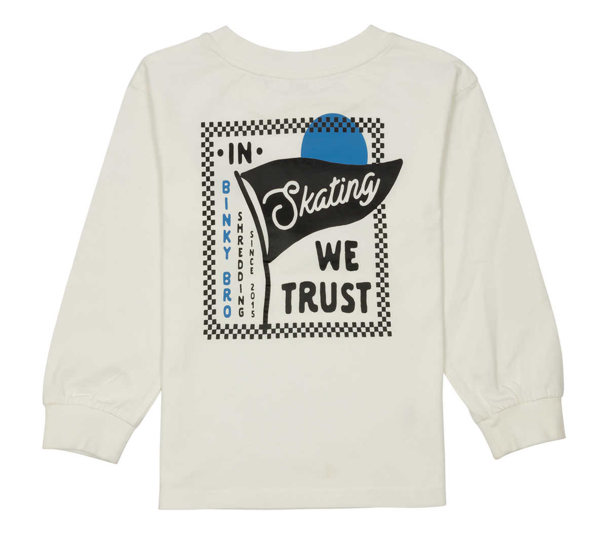 Trust In Skating Graphic Long Sleeve Tee - White