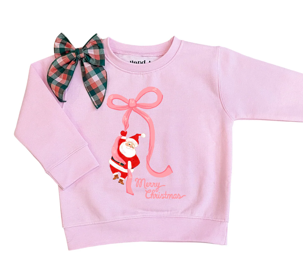 Santa Christmas Bow Sweatshirt