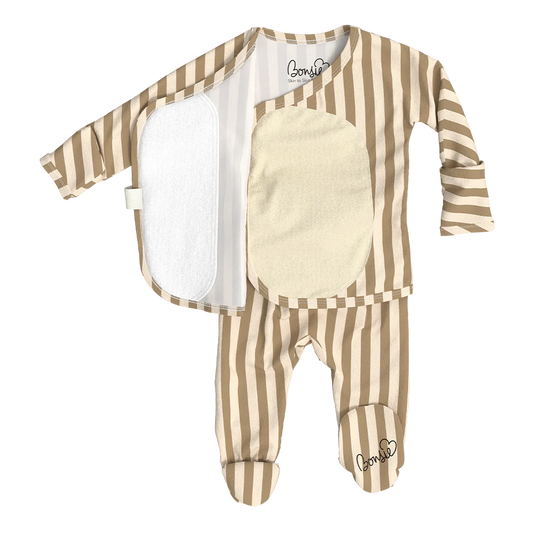 Skin-to-Skin Footie- Toffee Twist