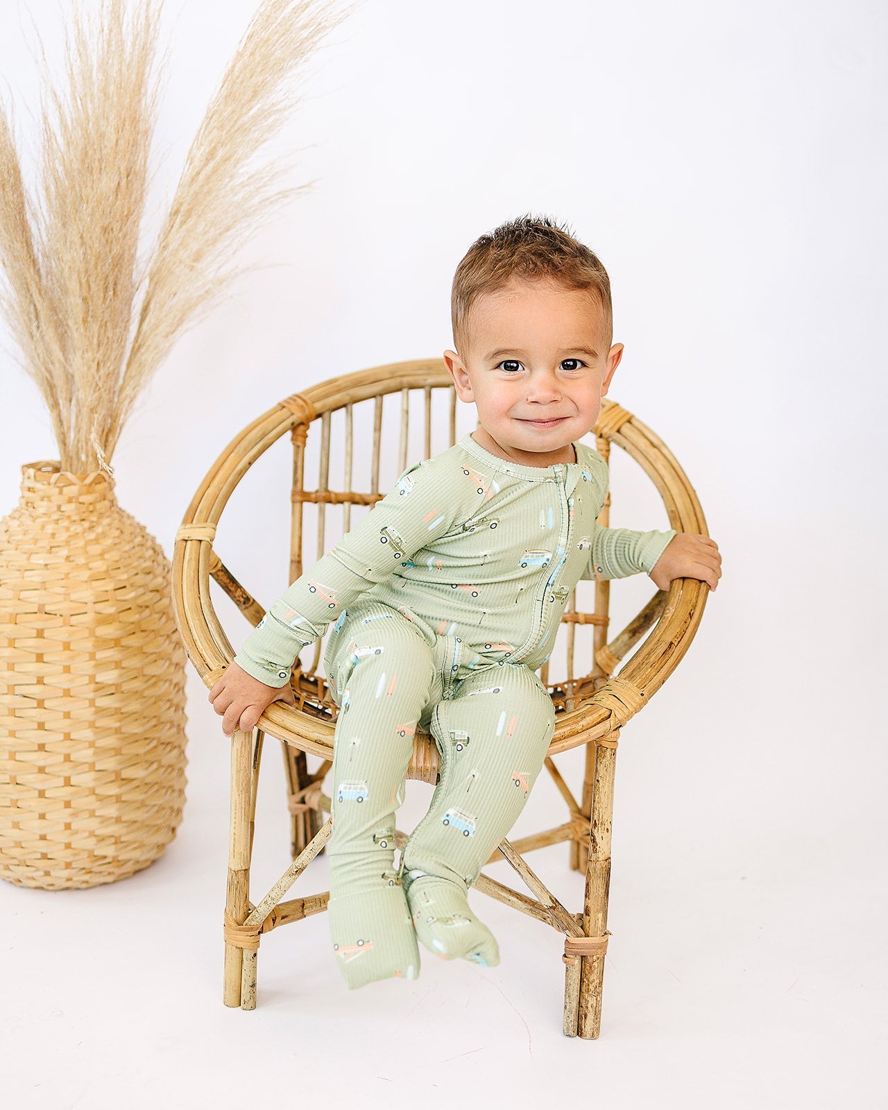 Vintage Surf Cars Zip Romper