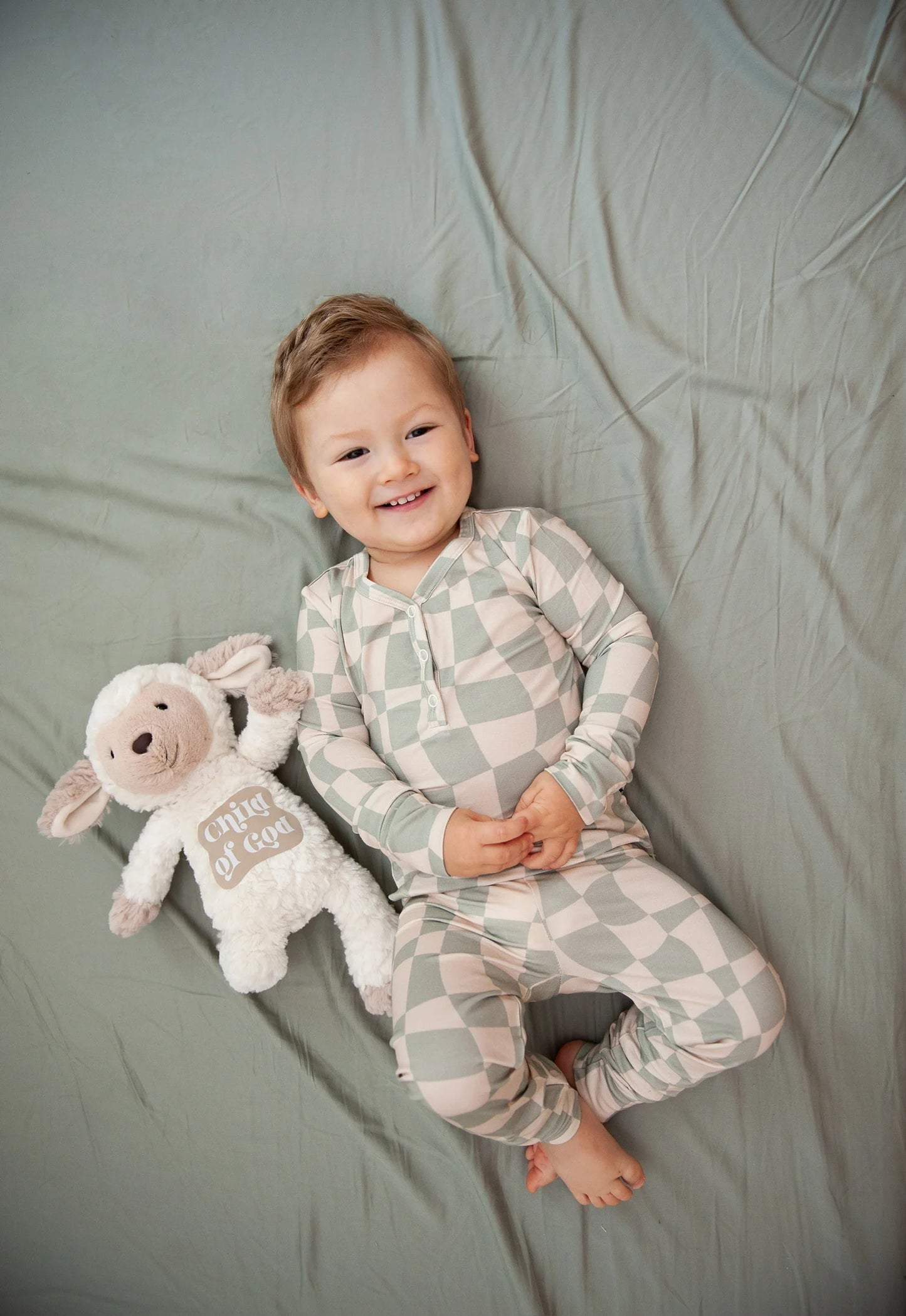 Ivy Wavy Checkers Bamboo Set