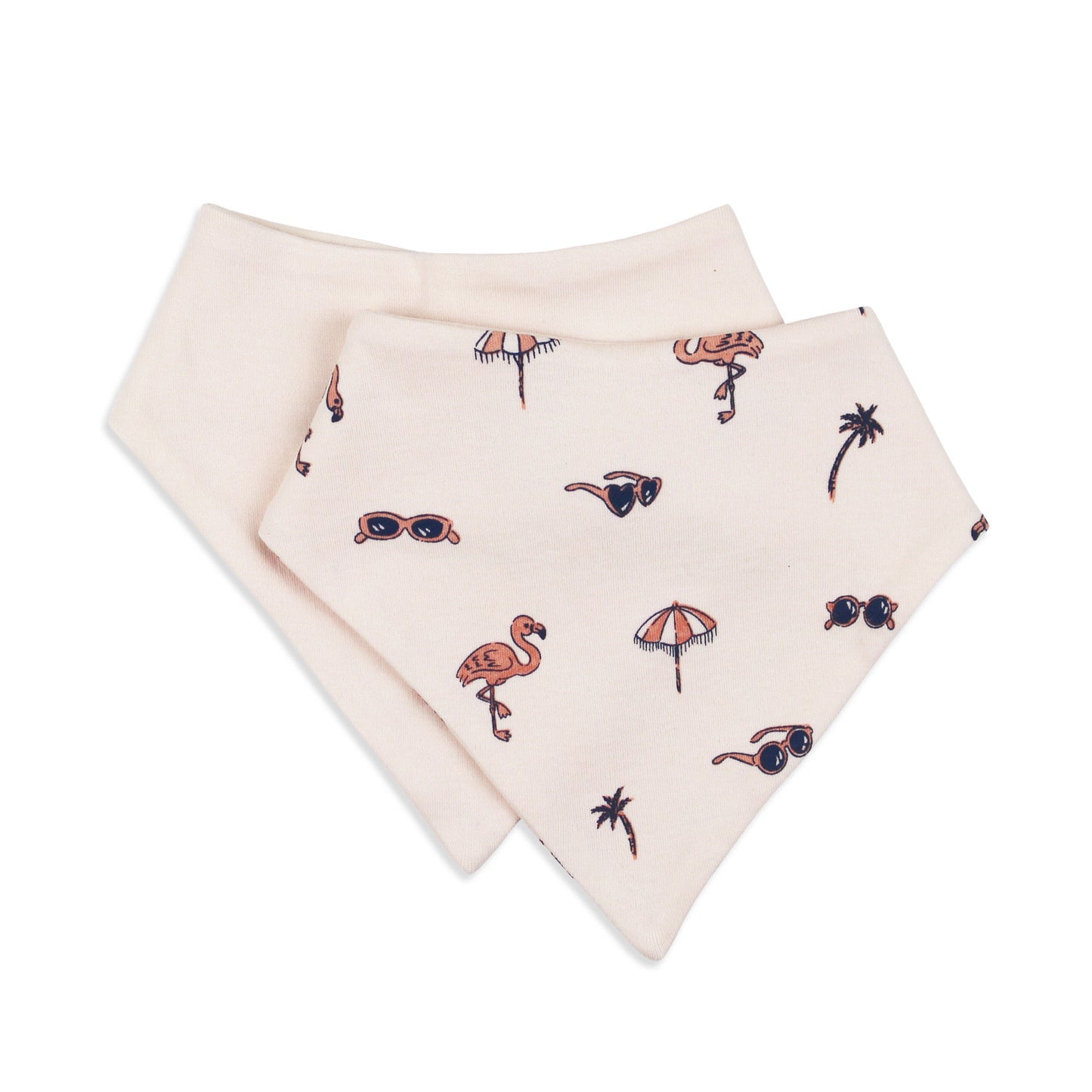 Tropic-Pals Flamingo Organic Bandana Bib 2-Pack