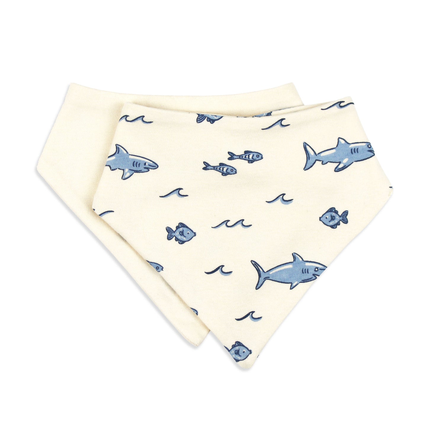 Tropic-Pals Shark Organic Bandana Bib 2-Pack