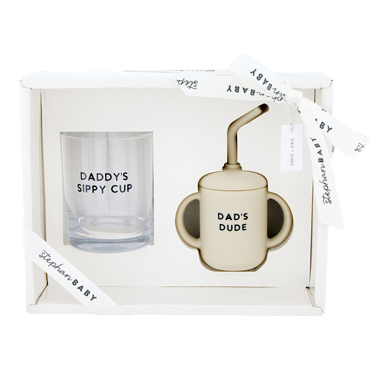 Dad + Dad's Dude Glass and Sippy Set