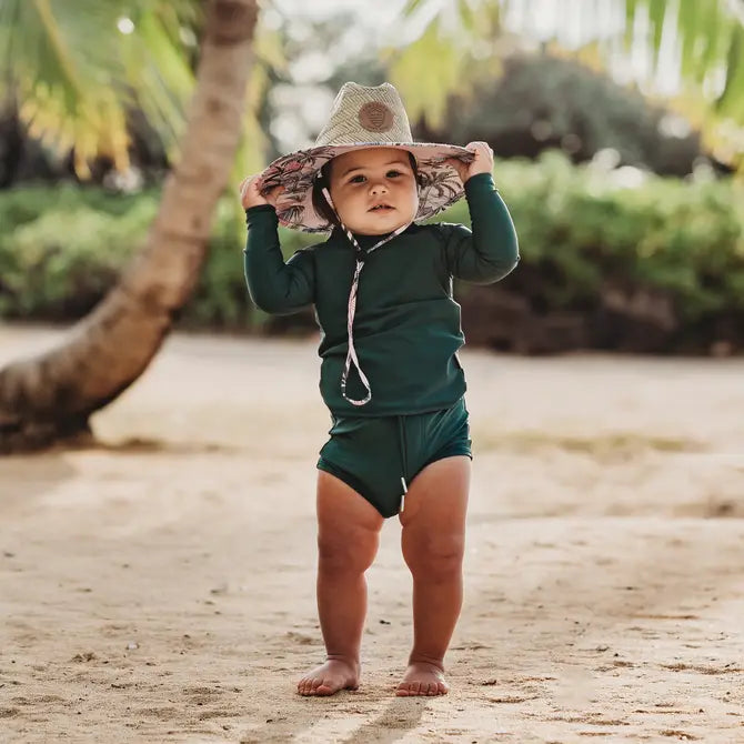 Little Straw Lifeguard Hat - Island
