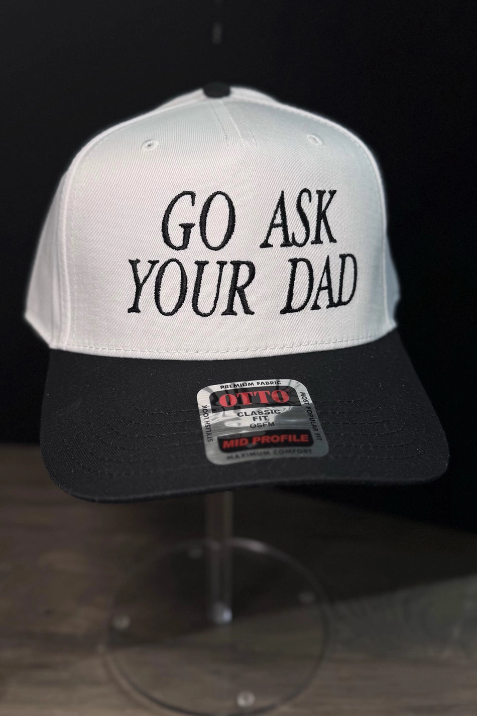 Go Ask Your Dad Embroidered Trucker Hat