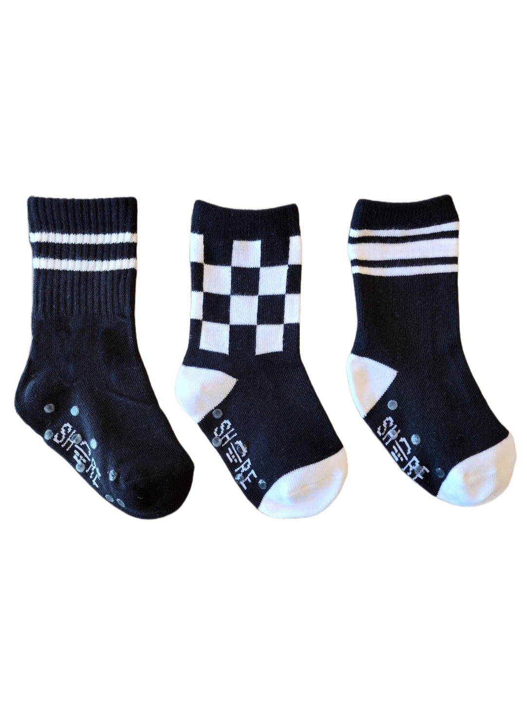 Black/White Socks 3pk