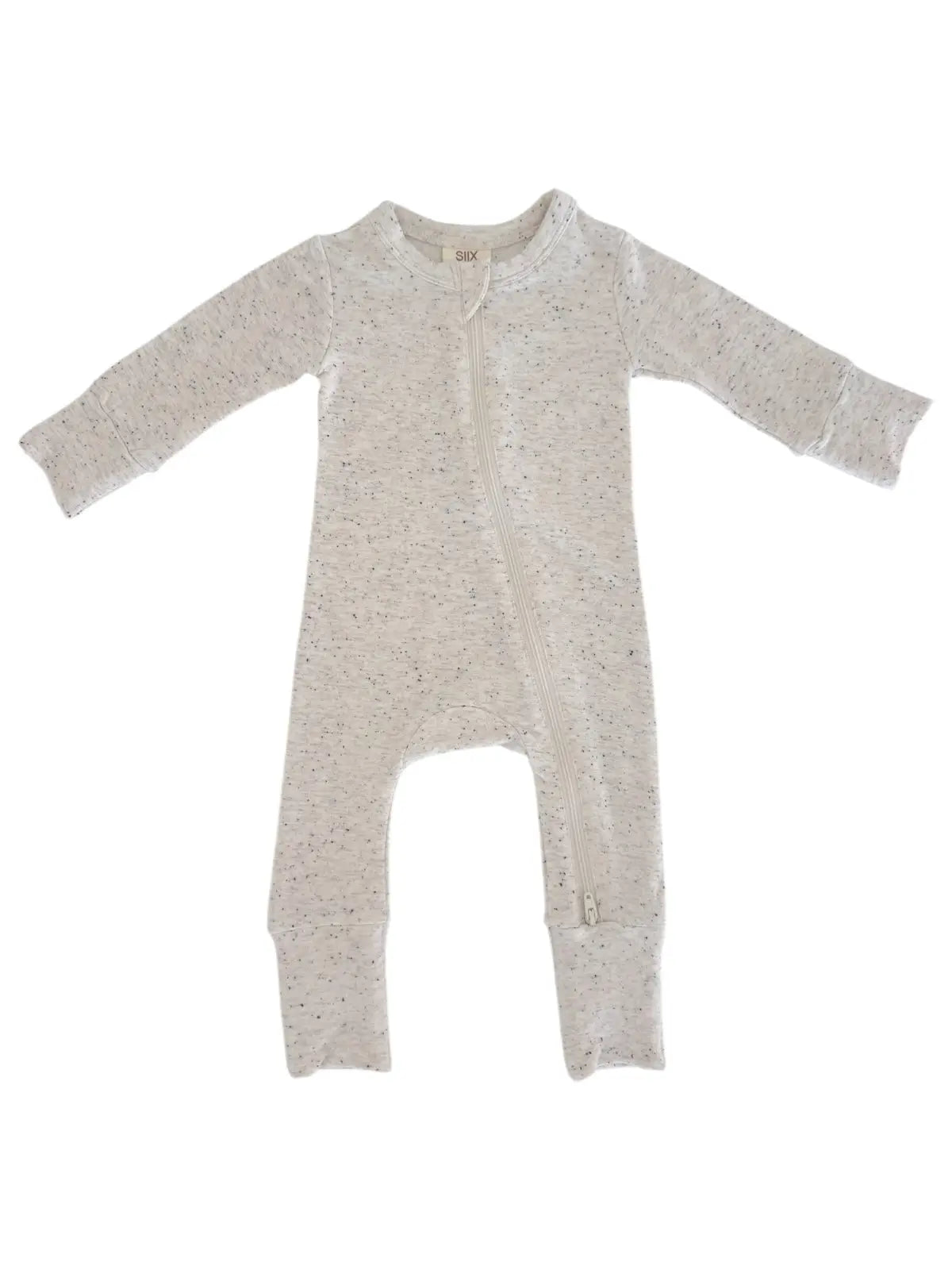 Dove Speckle 2-Way Zip Romper