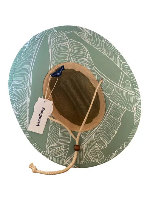 Little Straw Lifeguard Hat - Banana Leaves