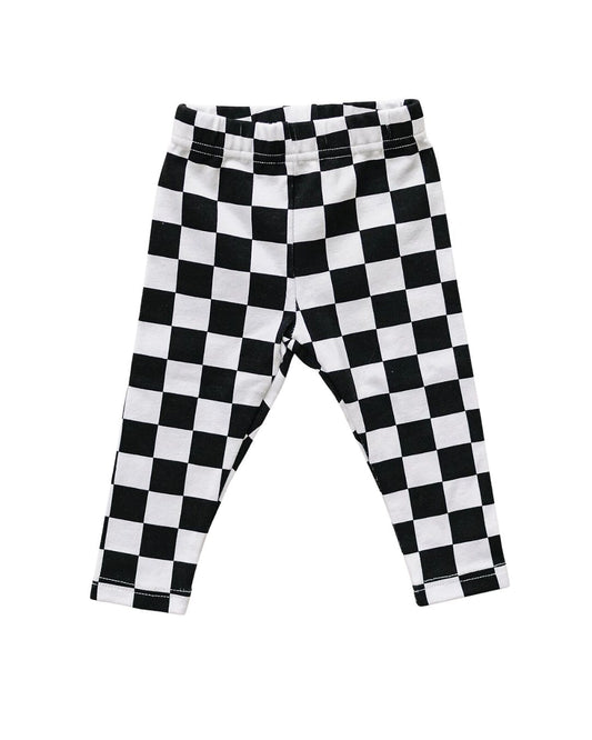 Checkered Leggings - Black