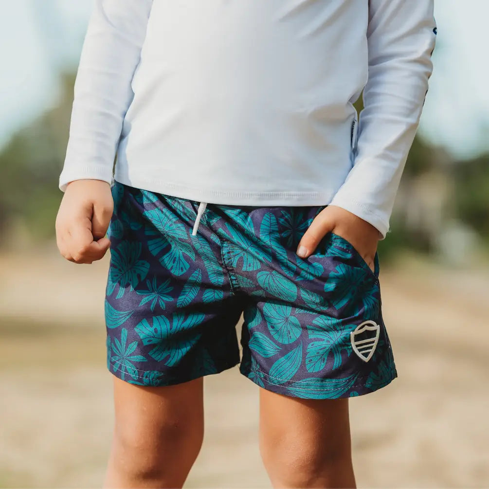 Henry Swim Trunk - Dark Monstera