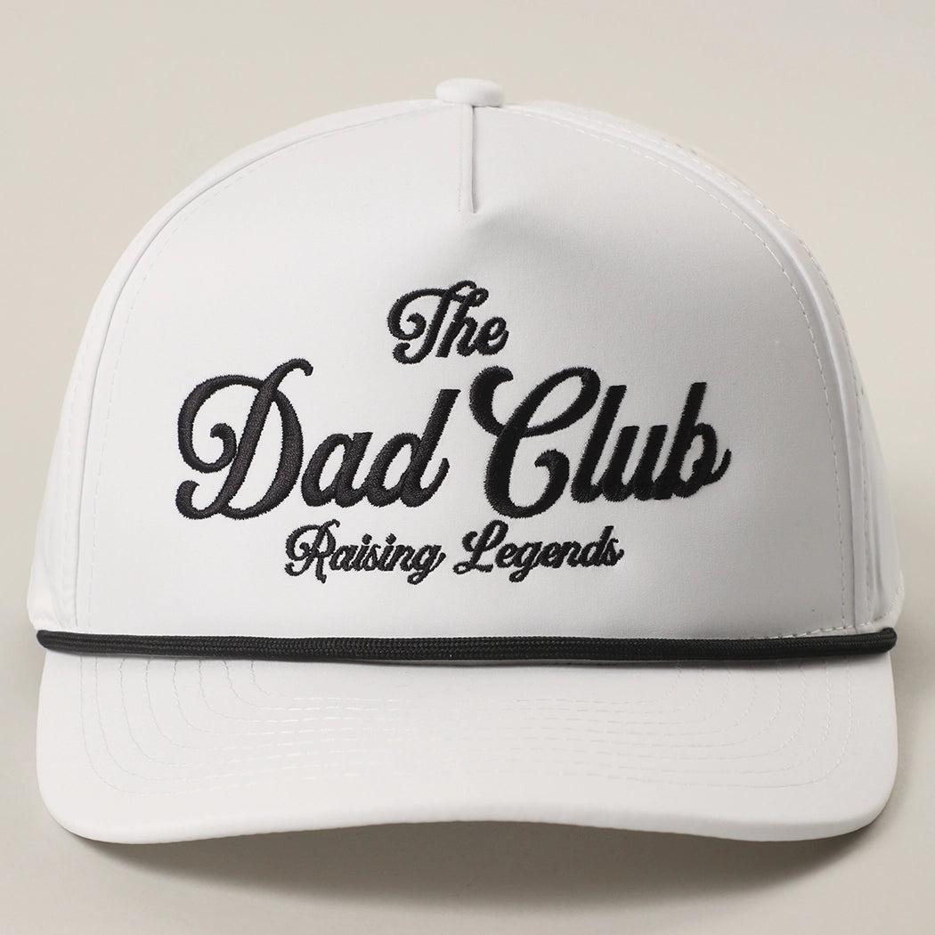 The Dad Club Embroidered Trucker Hat - White