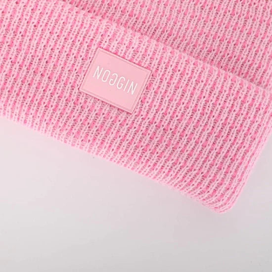 Pink WarmHug Waffle Beanie