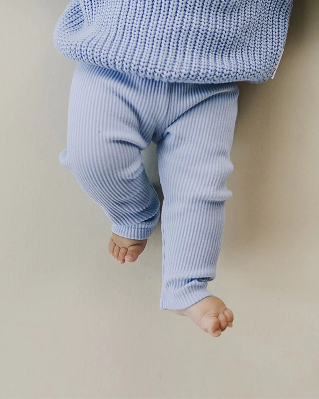 Ribbed Leggings - Blue