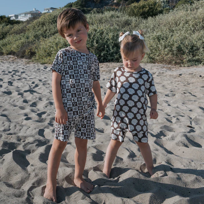 Bamboo Short Set | Seashells