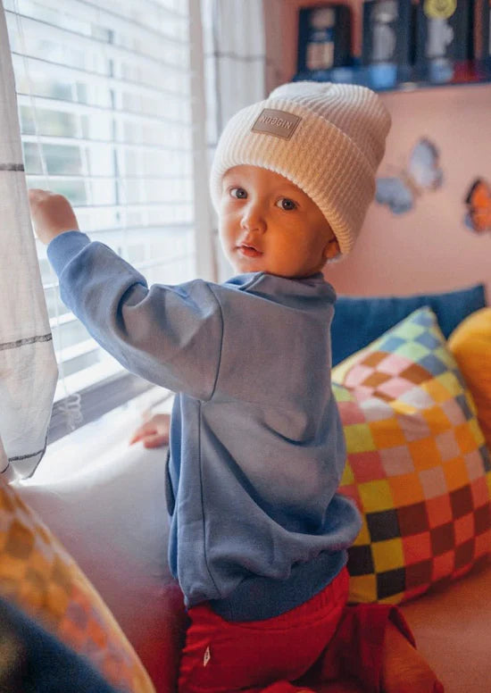 White WarmHug Waffle Beanie