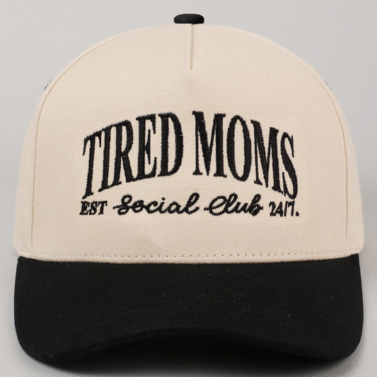Tired Moms Social Club Embroidery Cap - Black