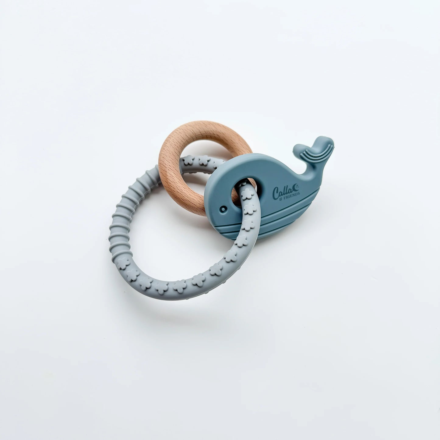 Whale Silicone & Beechwood Teether